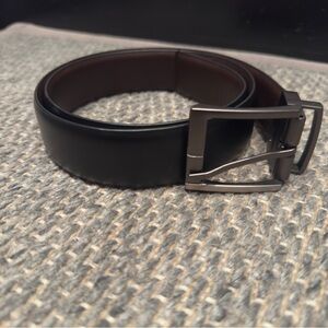 Kenneth Cole Reaction - Brown or Black Belt with Silver/Gun Buckle Small 30/32
